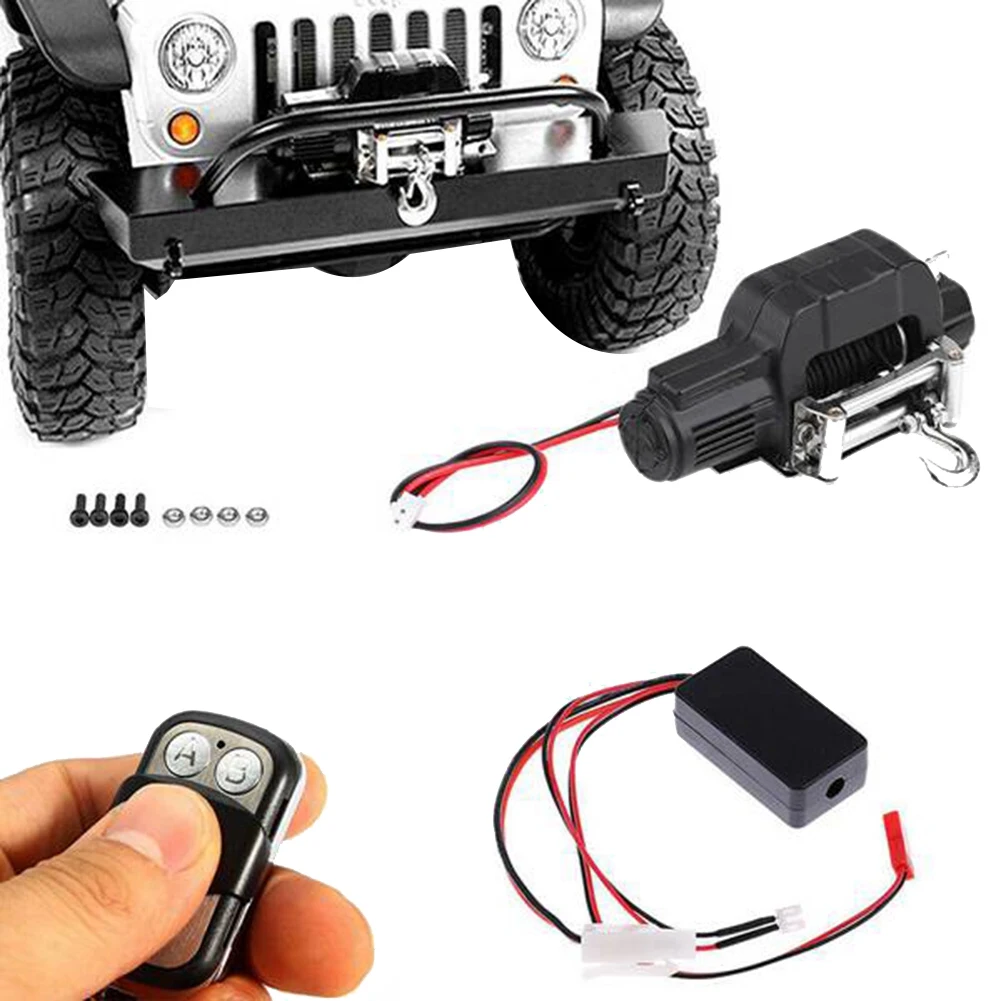 Metalen Automatische Lier Draadloze Afstandsbediening Systeem voor 1:10 RC Crawler Auto Axiale SCX10 90046-4 Redcat