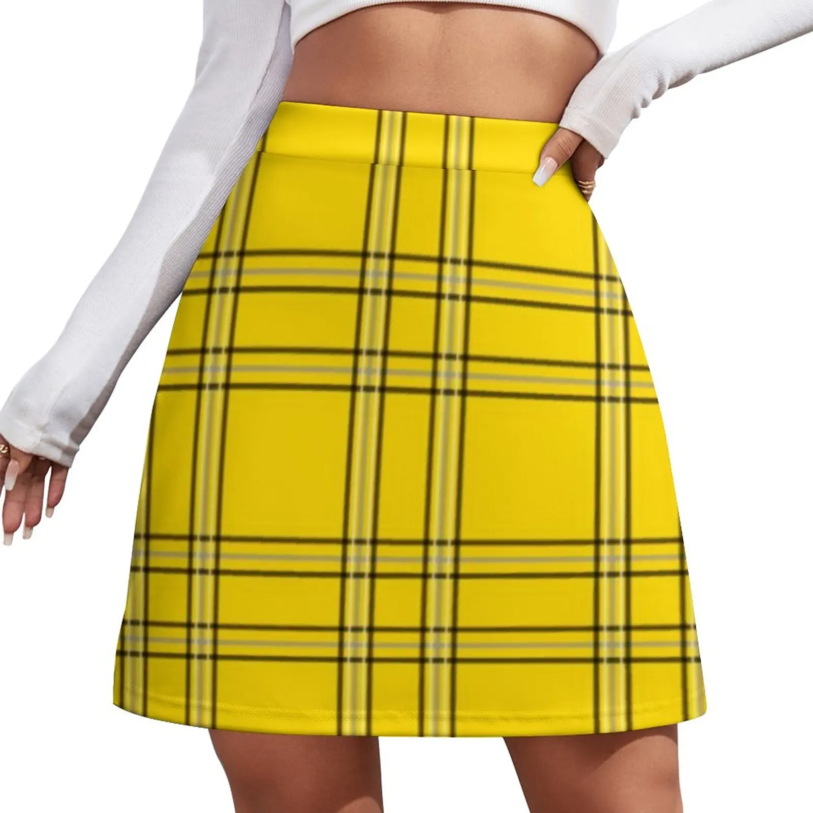 

Clueless Cher Horowitz Iconic Yellow Plaid Accessories Mini Skirt elegant dresses for women women's skirts trend 2023 Kawaii