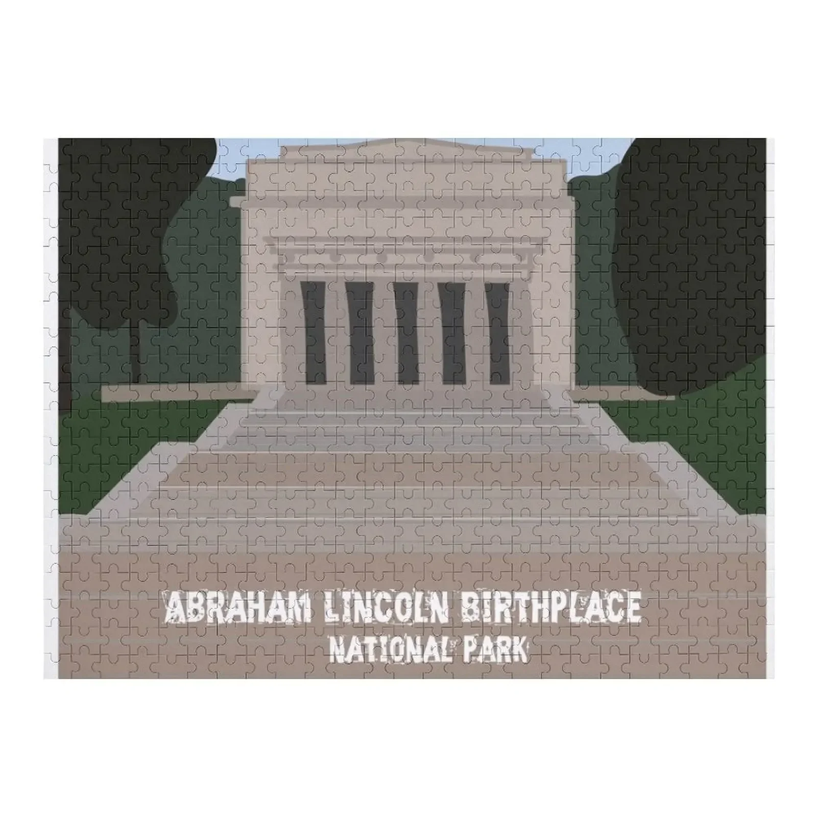 

abraham lincoln birthplace national park Jigsaw Puzzle Custom Wood Wooden Name Puzzle