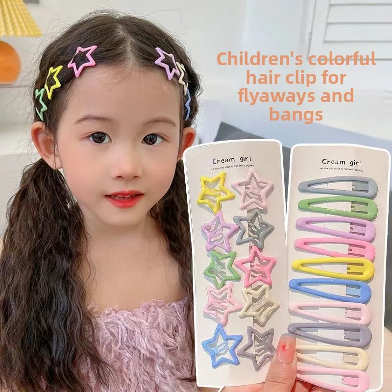 

Girls Candy Color Hairpin Children Internet Celebrity New Bb Clip Card Broken Hair Baby Autumn Bangs Side Hairpin Headdress