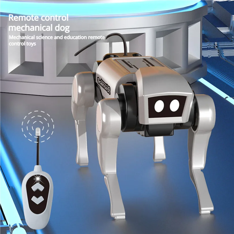 New Science and Education Solar Powered Dog Toy Steam DIY Experiment Puzzle Electric Remote Control Toy Gift