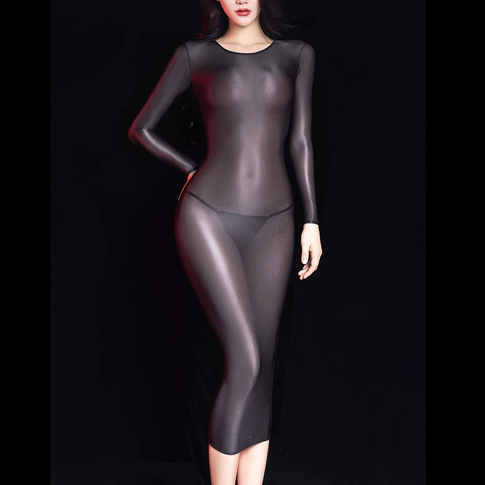 

See Through Dresses Woman Bodycon Dress Erotic Lingerie High Elastic Pajamas Perspective Pure Desire Breathable