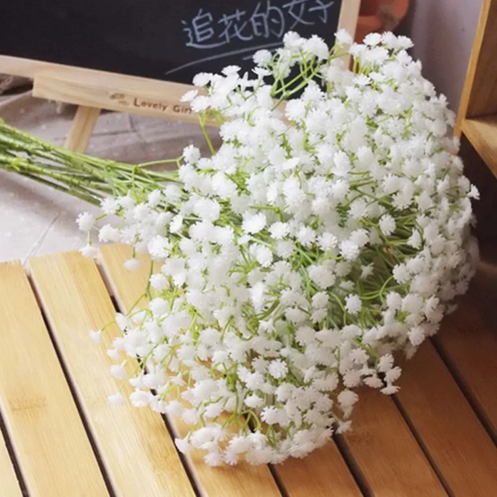 Home Decorative Arts And Crafts Bouquet of Flowers High-Grade Artificial Flowers All Over Babysbreath Emulators Plants Ramos