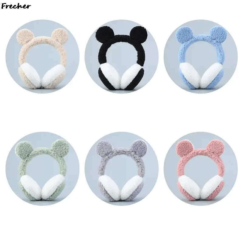 Bandeau de Protection des oreilles en peluche, ours mignon de printemps, pour femmes et hommes, Harajuku