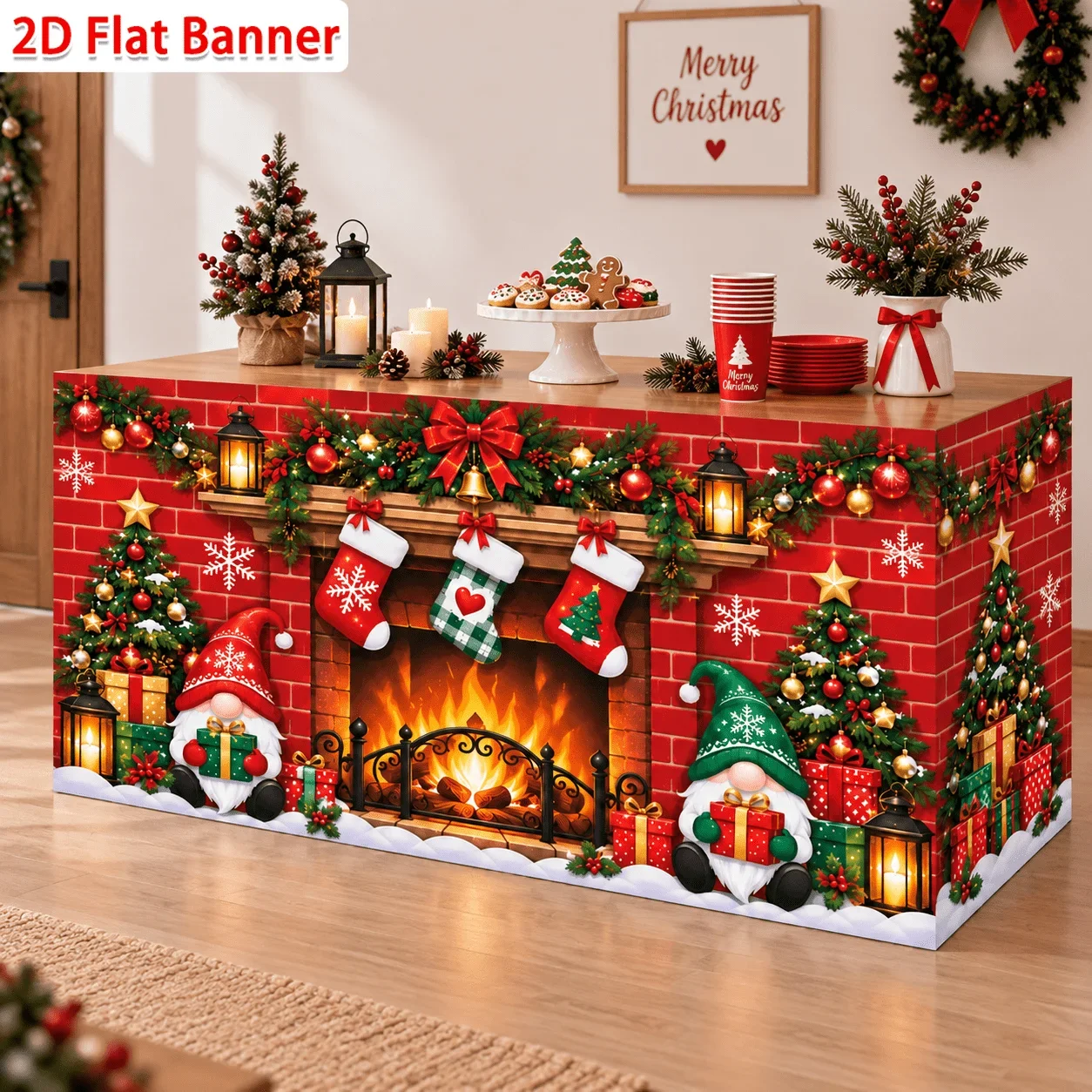 Chandelier-style party table decoration, for holiday parties, family dinners, dessert tables, and banquet tables.