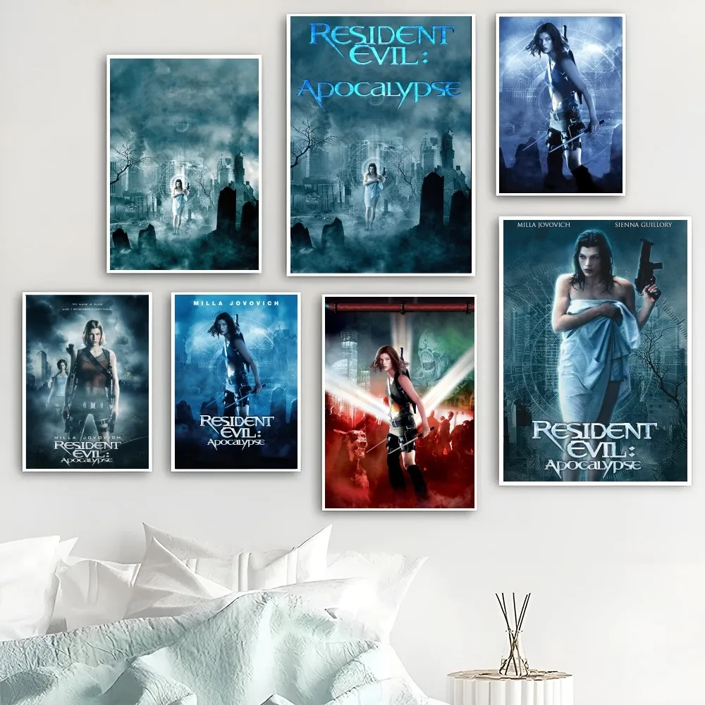 1pc Resident Evil: Apocalypse Movie Poster Decorative Painting Bedroom Bedside Wall Sticker Living Room Cafe Interior Decoration