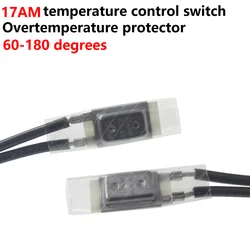 10PCS 17am Motor Thermal Protector 17am019-031 60-160 Celsius Degree Normally Closed Thermostat Thermal Switch