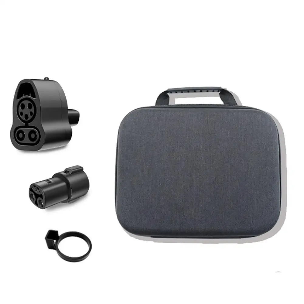 Bolsa de almacenamiento de cargador para Tesla CCS1 J1772, adaptador de cargador, caja organizadora, estuche de viaje para coche eléctrico, accesorios de carga