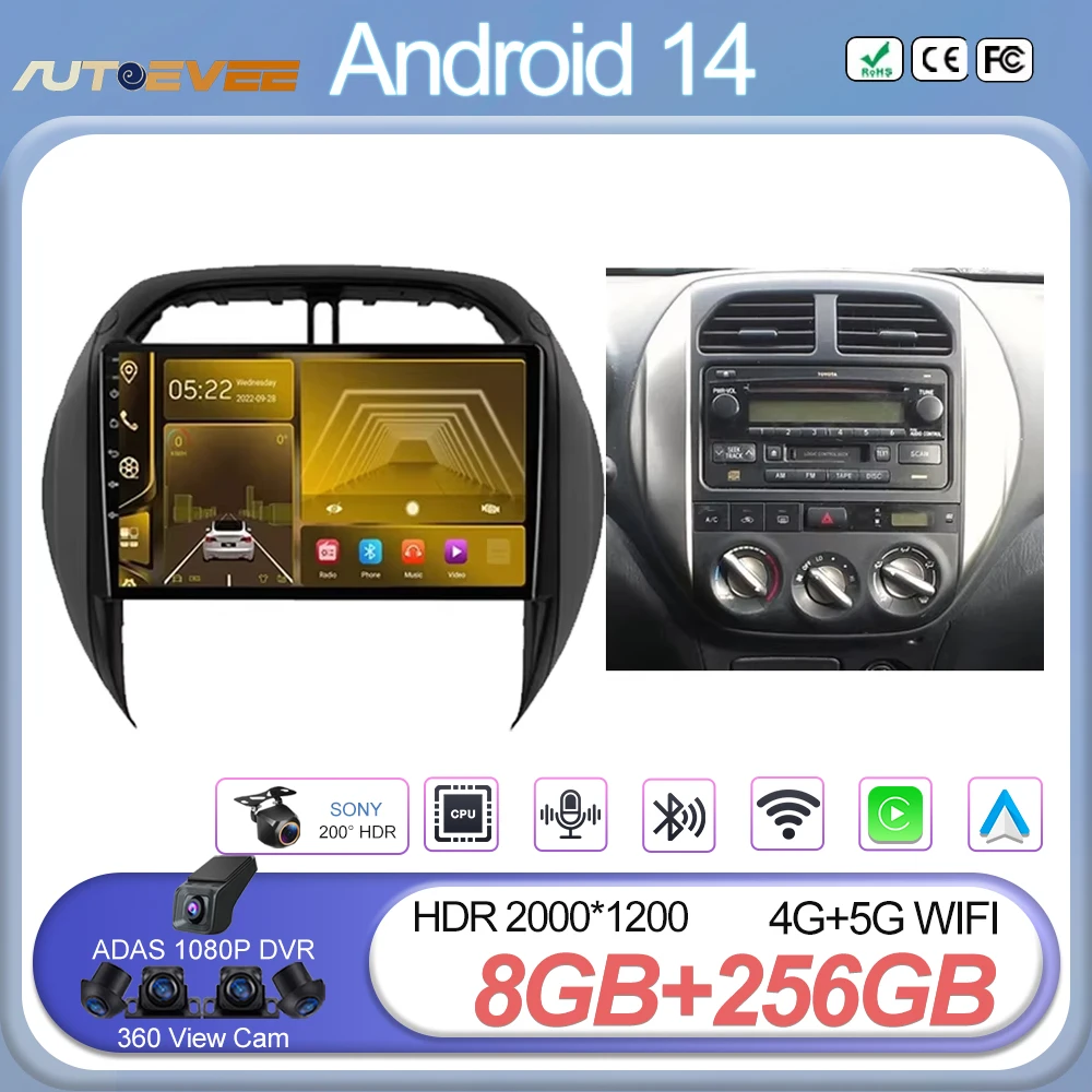 

Auto 5G Wifi Stereo 7862 For Toyota RAV4 2 CA20 CA20W XA20 2003 - 2005 Radio Screen Multimedia Video Player Navigation No 2din