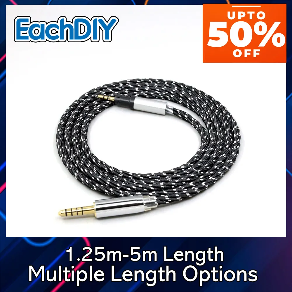 OCC ผสม OFC บิดไนลอนสายหูฟังสําหรับออสเตรีย Hi-X15 Hi-X65 Hi-X50 X55 หูฟัง LN008729