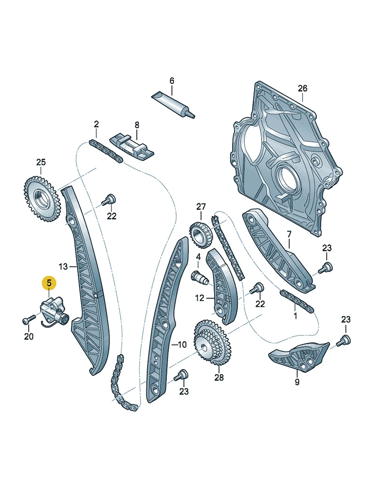 BOICY Timing Chain Tensioner for Passat Tiguan Golf Jetta A4 A6 A8 Q3 Q5 Q7 Octivia 06K109467 06K109467K 06K109467A 06K109467AL