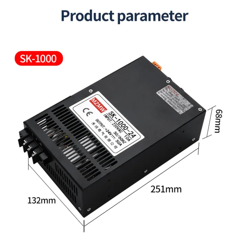 Imagem -05 - Mzmw Switching Power Supply Tensão Ajustável Smps de Alta Potência 1000w 012v 15 24v 36v 48v 60v 80v 110v 220v ca cc 220v