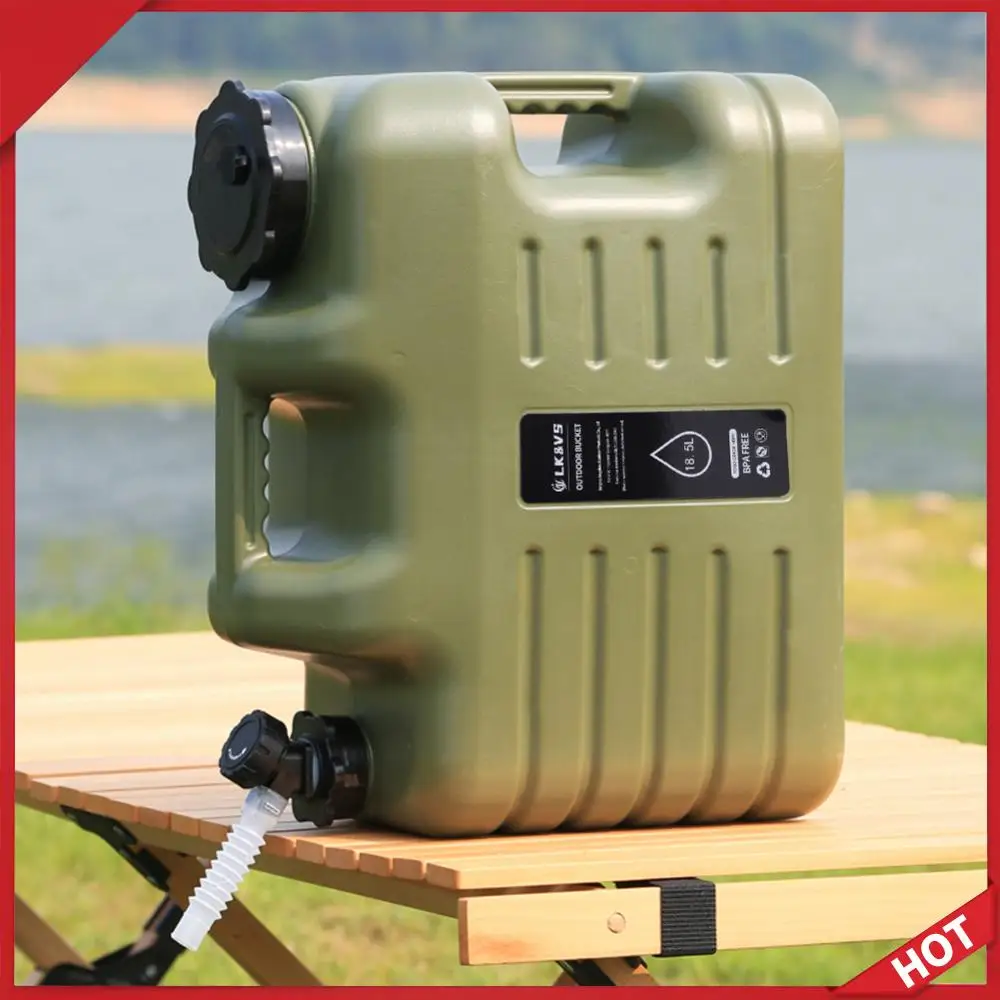 

Емкость для воды 18,5 л, герметичный резервуар для хранения воды, аварийный бак для воды с краном для кемпинга, рыбалки, пикника, походов