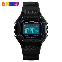 SKMEI 5Bar Waterproof Alarm Digital Watches Clock  Outdoor Sport Watch Men Fashion Military Men Digital Watch montre homme 1496