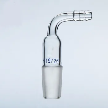 Adaptador de conexión de manguera curva de 90 grados para juntas 14/19/24/29 # suministros de laboratorio para cristalería de laboratorio