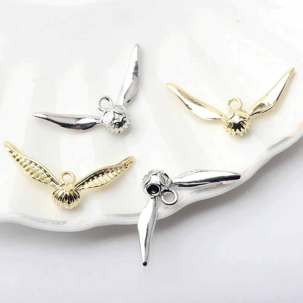 10Pcs Alloy Metal Animal Charms Owl Wing Pendants for Jewelry Making Earrings Necklace Bracelet Key Chain DIY Accessories Craft