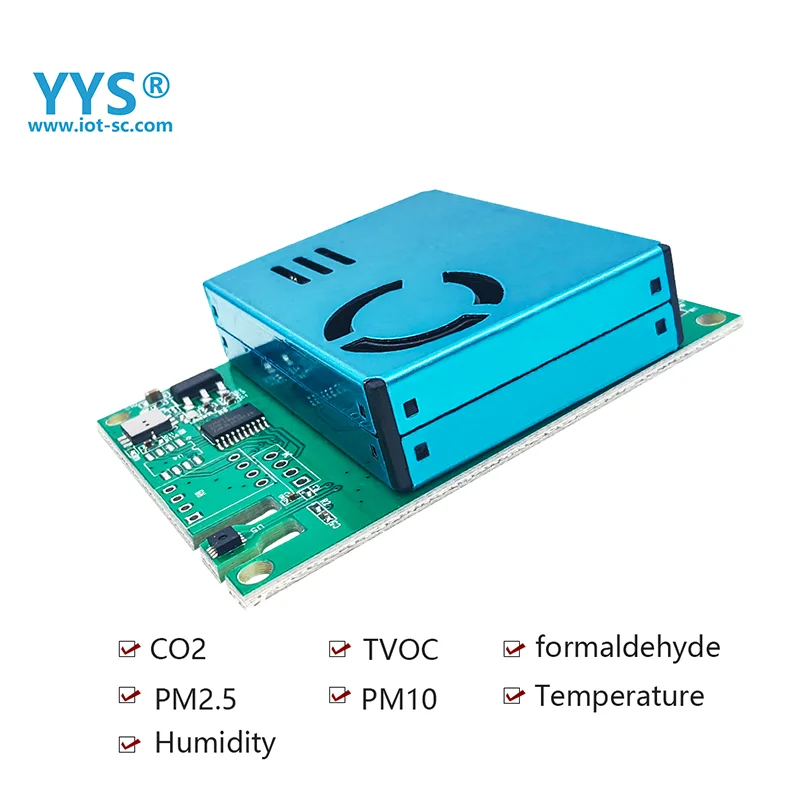 7IN1 Indoor RS485/UART Output Air Quality Sensor PM10 PM2.5  Laser Dust Sensor Module M702