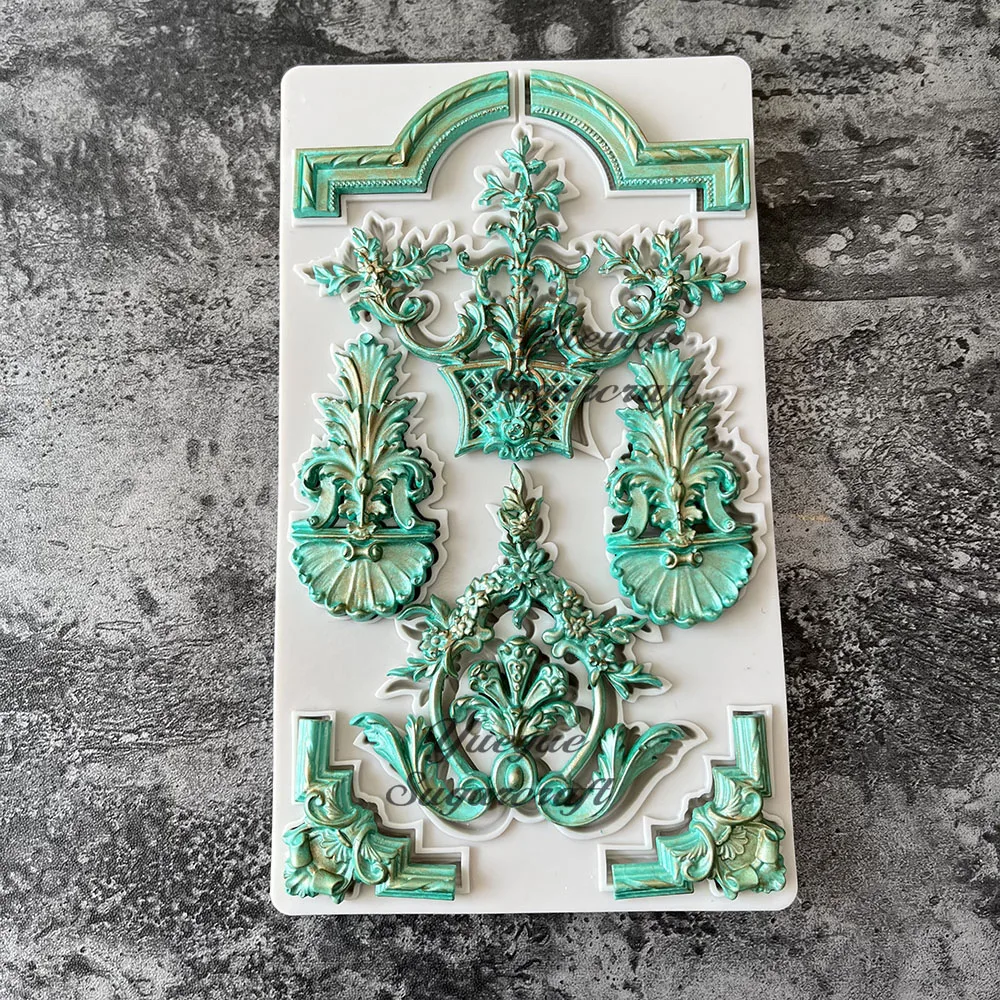 Stampo in silicone in rilievo, stampo per fondente, strumenti per decorare torte, cioccolato, gumpaste, cottura