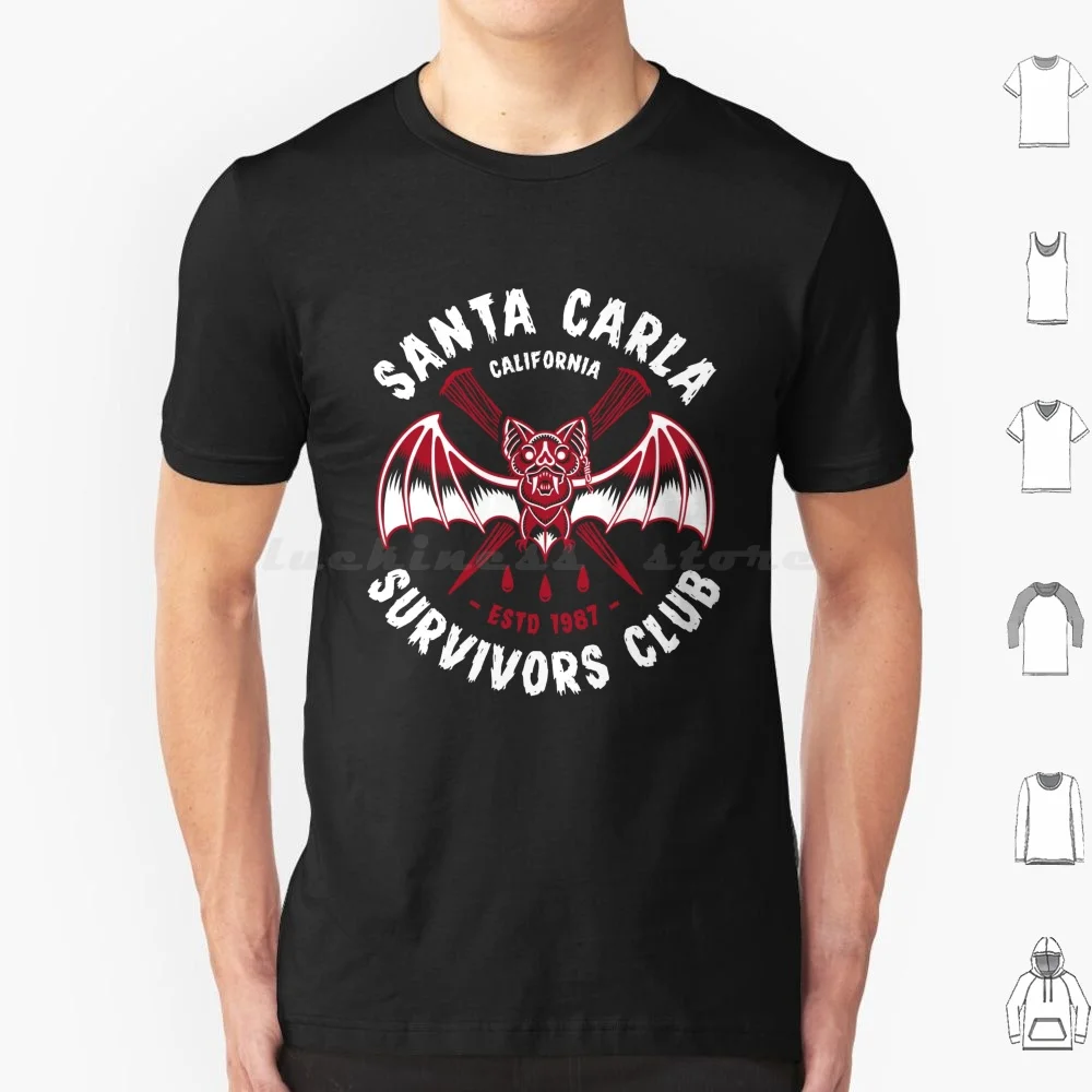 Santa Carla Survivors Club-- Vampire-Club Badge T Shirt Cotton Men Women DIY Print The Santa Carla Vampire Halloween 80s Movies