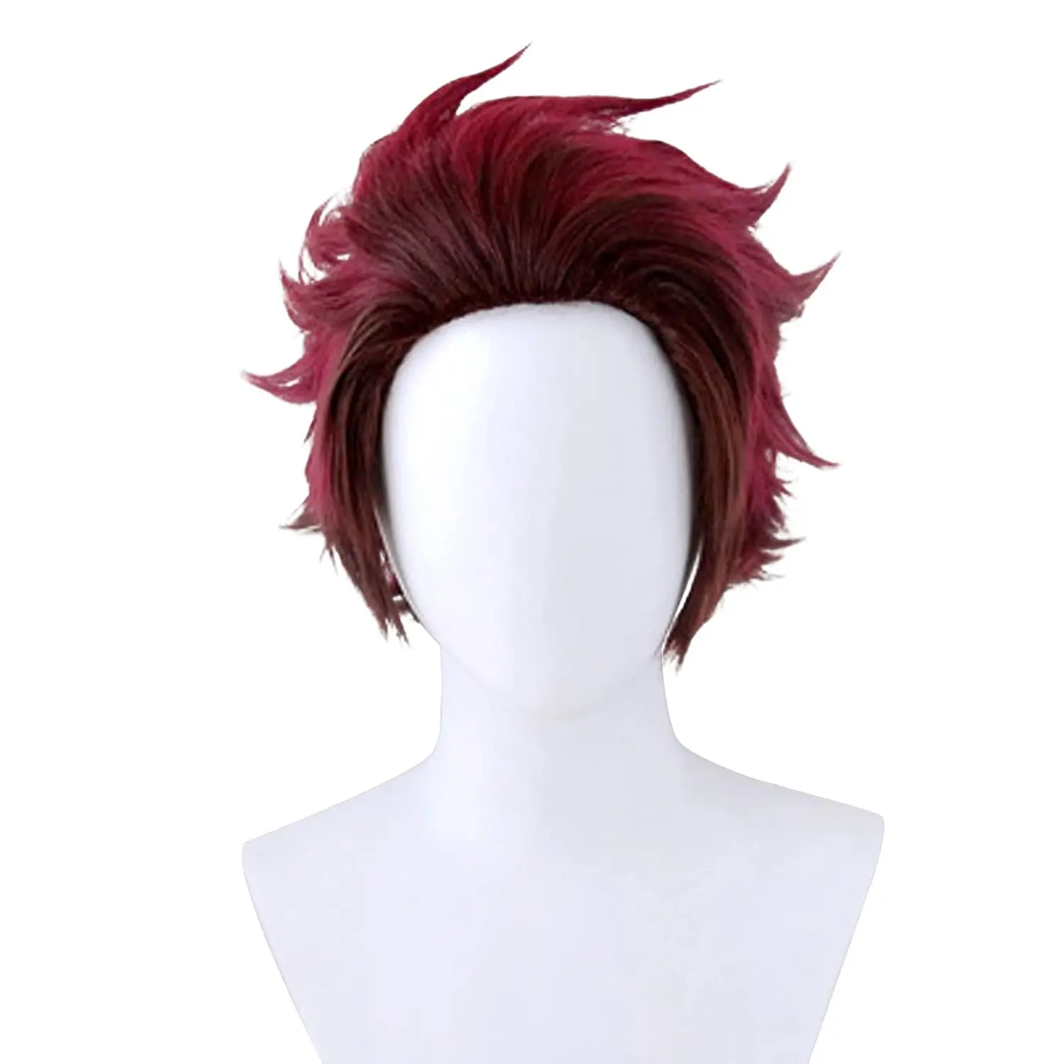 

Парики Камадо Танджиро, костюм на Хэллоуин, парики для косплея, длинные короткие синтетические волосы для убийцы демонов: Kimetsu No Yaiba