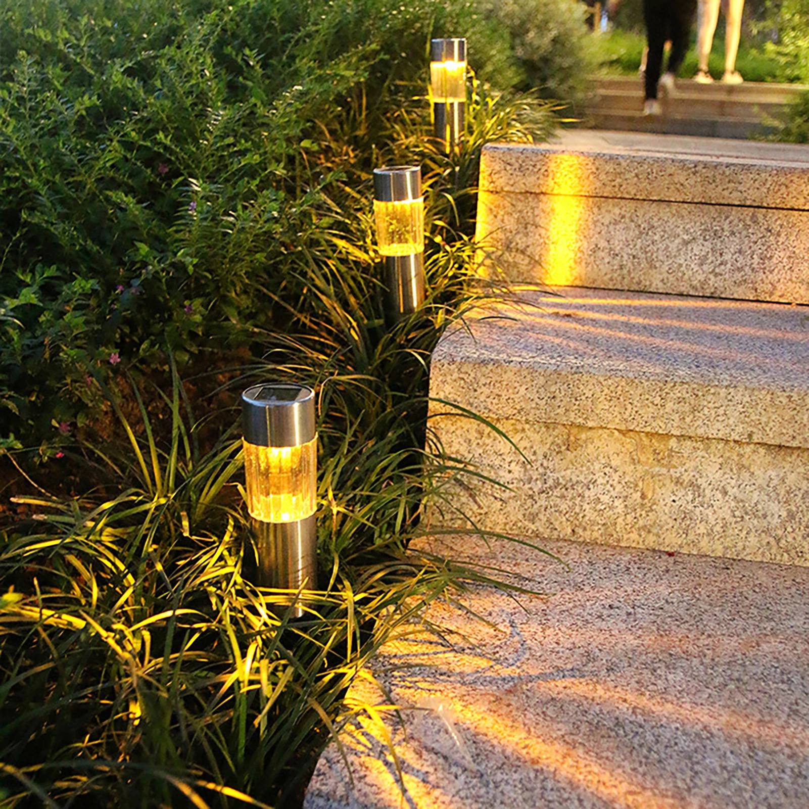 Tuinverlichting Op Zonne-Energie Met Verbeterde Zonnepaneelpadverlichting Geschikt Voor Vakantieroute Patio Tuin Decoratie Licht