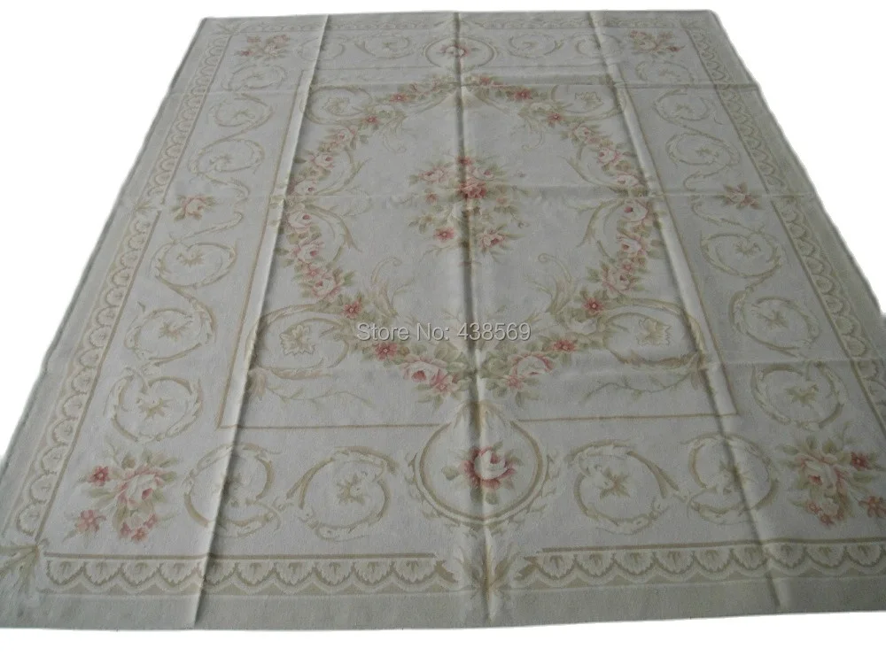 

Free Shipping 4'X6' Woolen Aubusson rug handmade 100% wool rugs and carpets different sizes