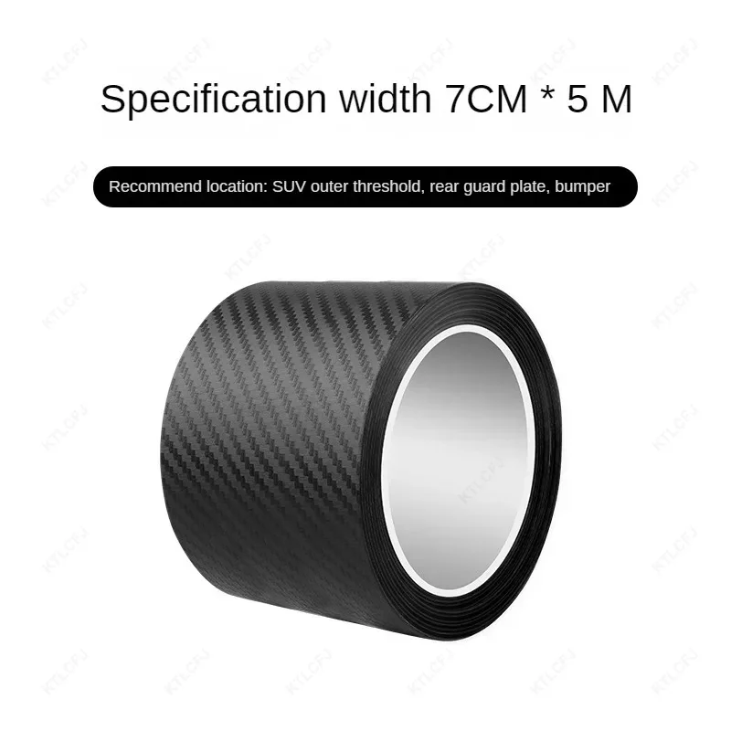 Carbon Fiber Car Sticker 5D Nano DIY Paste Protector Strip Car Threshold Protective Film Waterproof Tape for Car Body Mirror