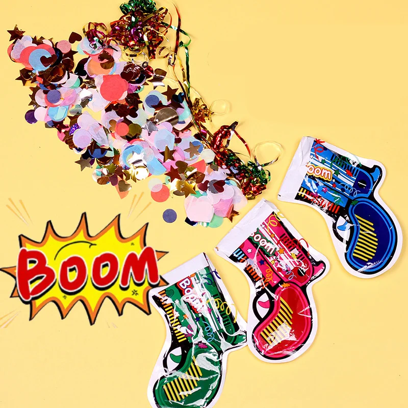 Düğün doğum günü partisi dekorasyon için 2023 yeni otomatik şişme konfeti tabancası folyo balonlar konfeti havai fişek Boom Cannon