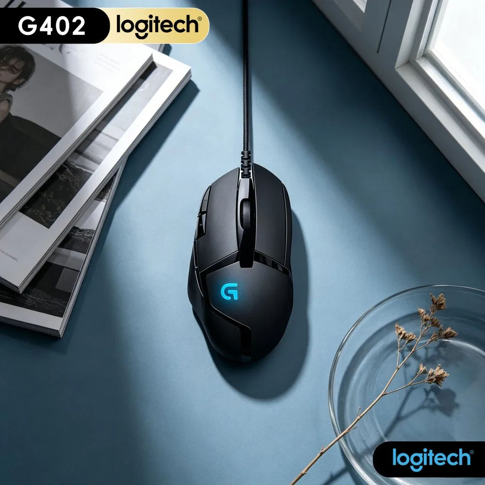 Logitech G402 Gaming Mouse Delta‑Zero High‑Precision Sensor 20M Clicks Lifespan For Entry‑Level Household Game Hobby Players