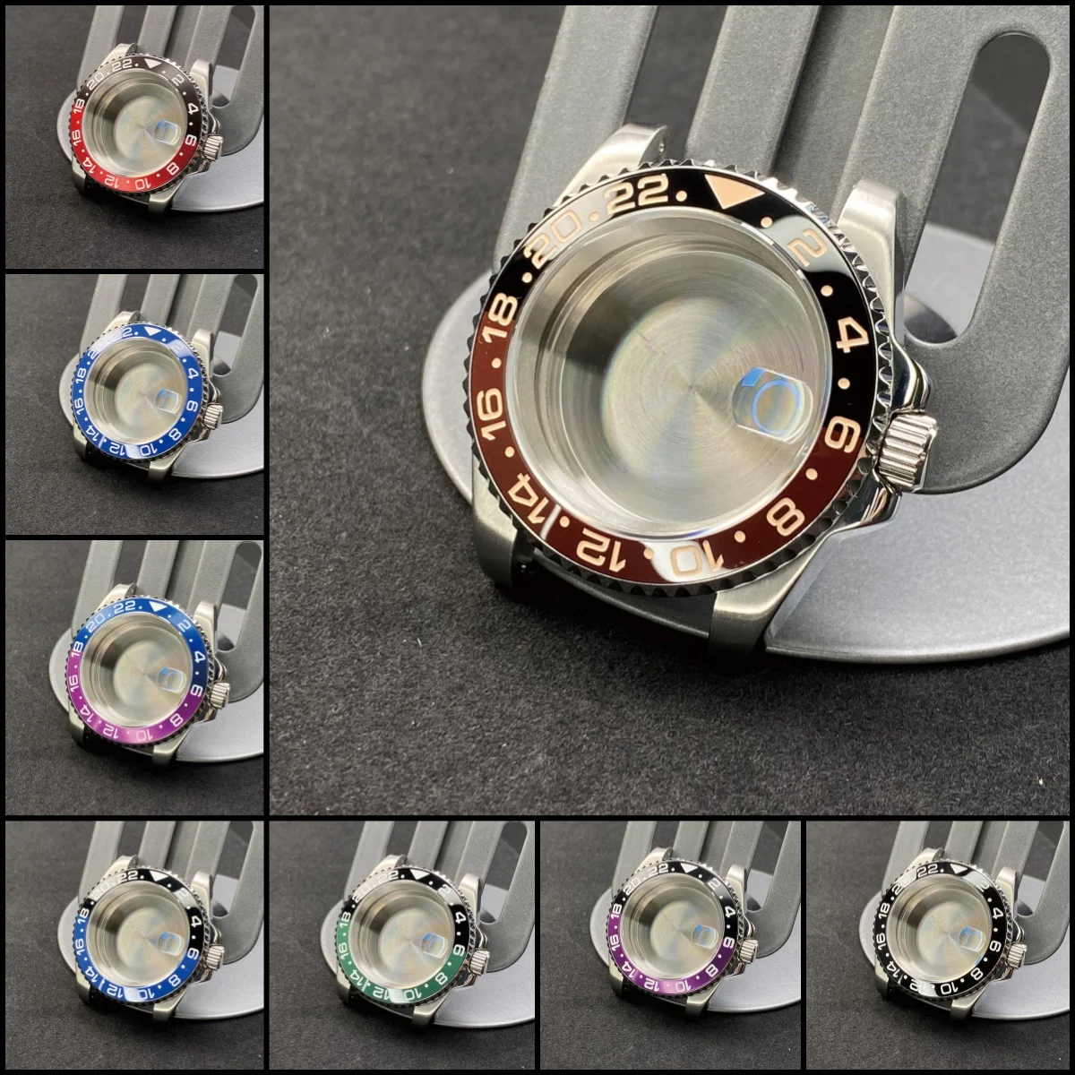 40mm case Fit NH35 NH36 NH34 mouement Sapphire Glass Stainless Stssl case 120 clicks Fine-tuning Pull Button Buckle 28.5mm Dial