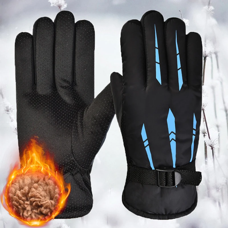Winter Motorcycle Cycling Gloves Outdoor Waterproof Skiing Riding Hiking Warm Mitten Gloves Motorcycle Thermal Sport Gloves