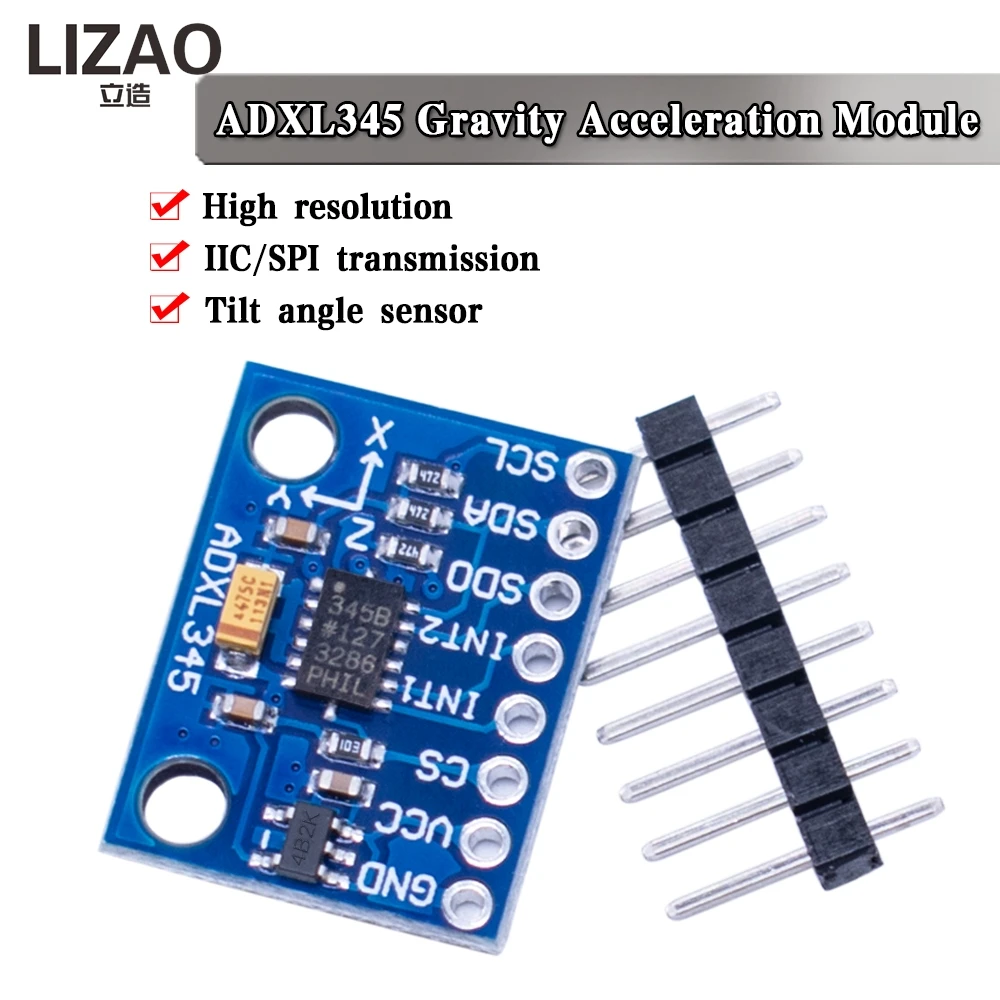LIZAO ADXL345 GY-291 3-Axis Accelerometer Tilt Sensor Module I2C SPI Communication In Stock