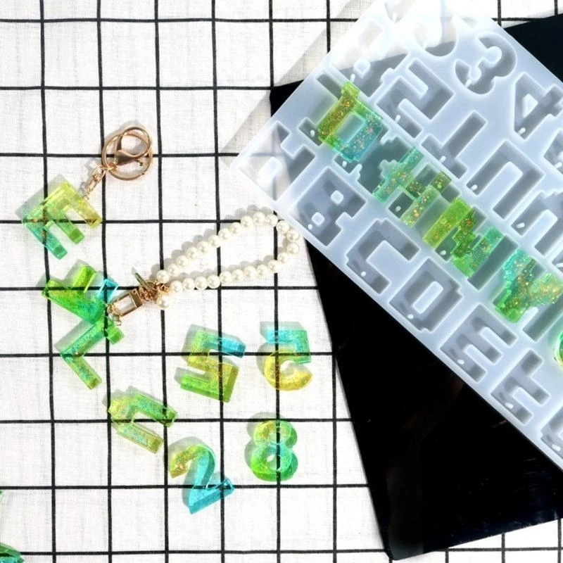 Pixel Alphabets & Number Mold for Jewelry Making Findings Supplies Accessories