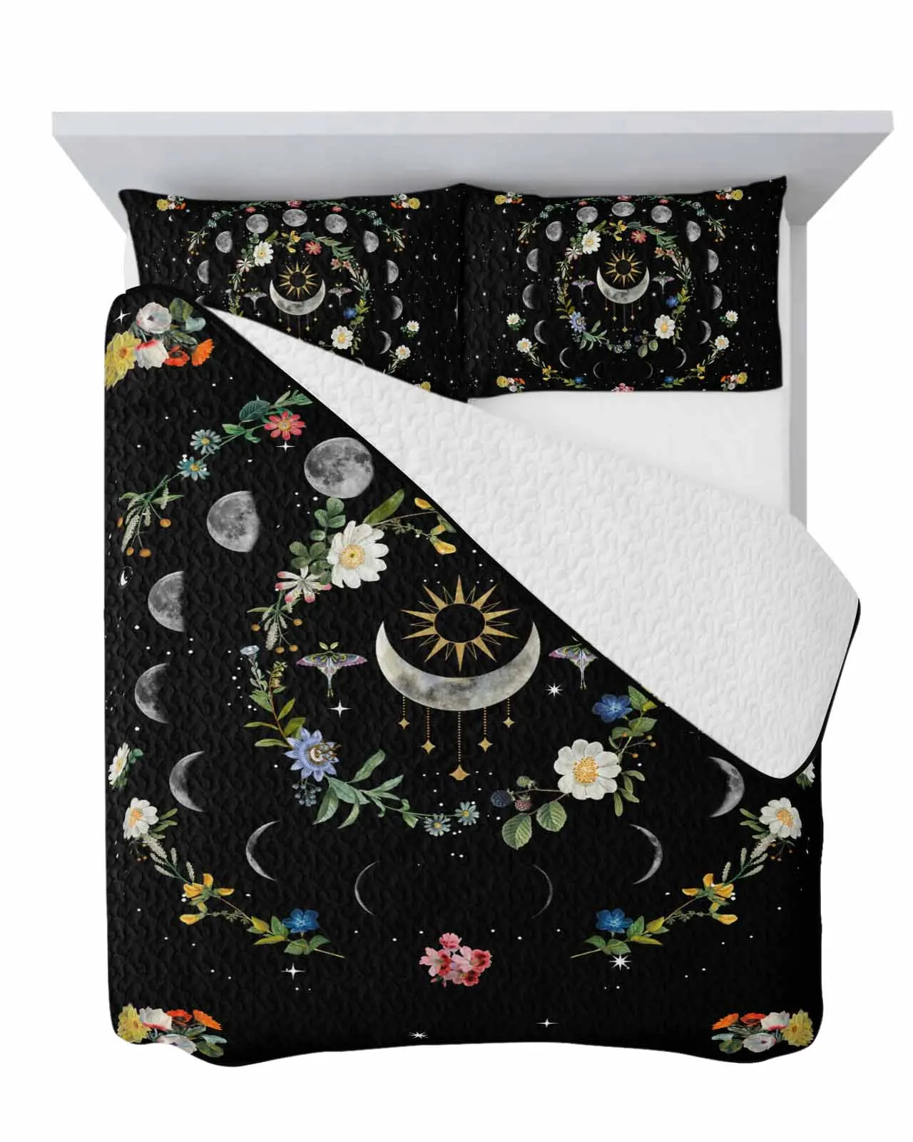 Moonlight Flower Vintage Tarot Stars Summer Cooling Quilt Air Condition Blanket Comfortable Lightweight Bedroom Thin Quilt