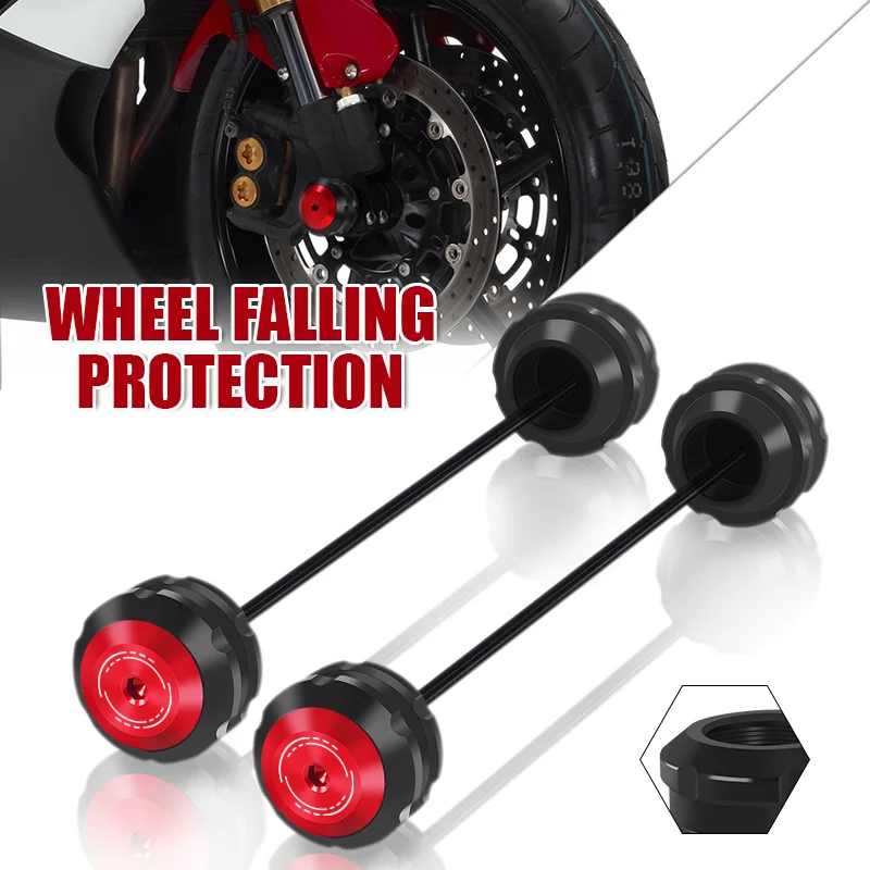 

2024 CNC Front & Rear Axle Fork Crash Wheel Sliders Cap Protector For RSV4 FACTORT 2008-2015 Motorcycle Falling Protection Pad