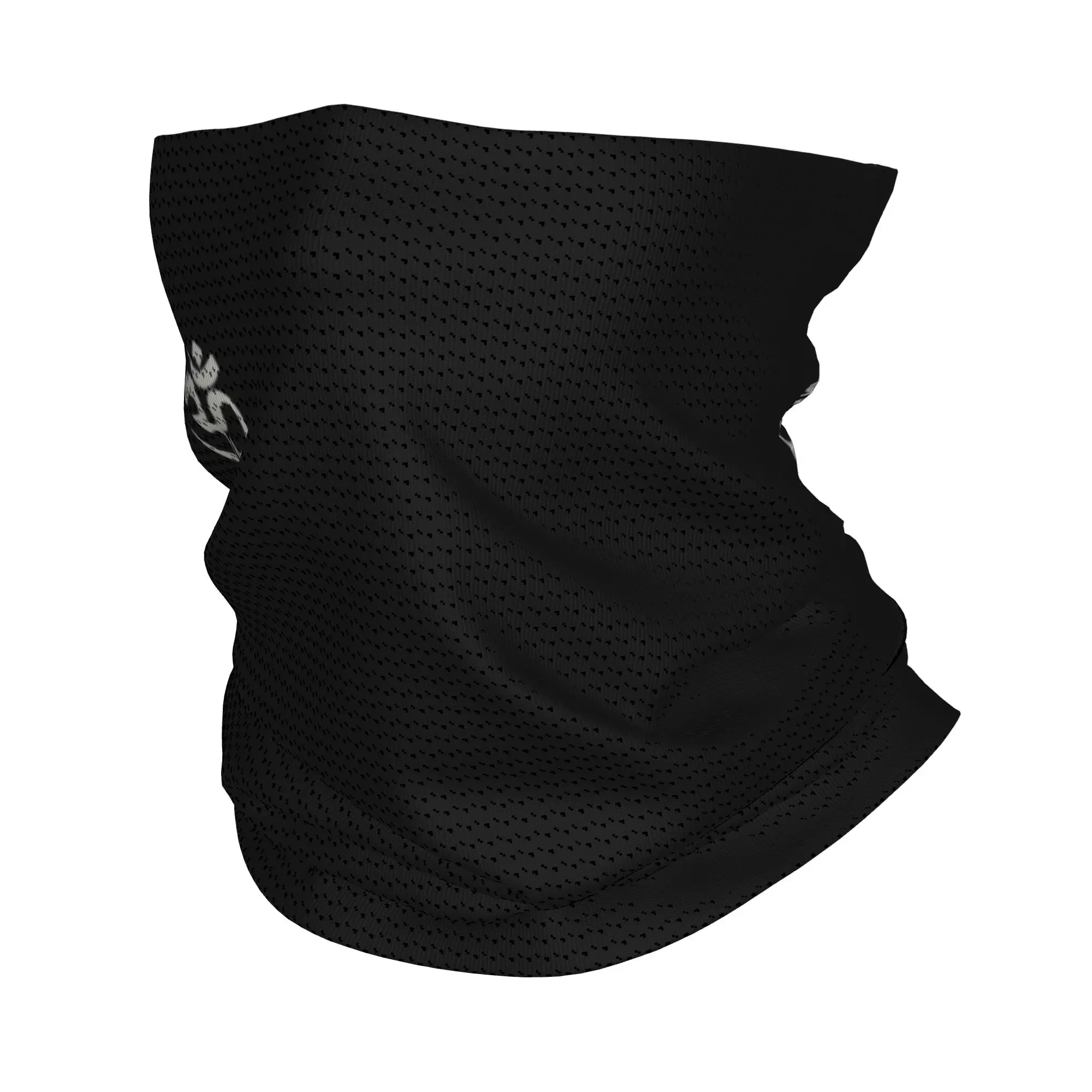 

Custom Om Symbol Neck Gaiter Women Men UV Protection Winter Yoga Spiritual Meditation Buddhism Aum Bandana Scarf for Ski