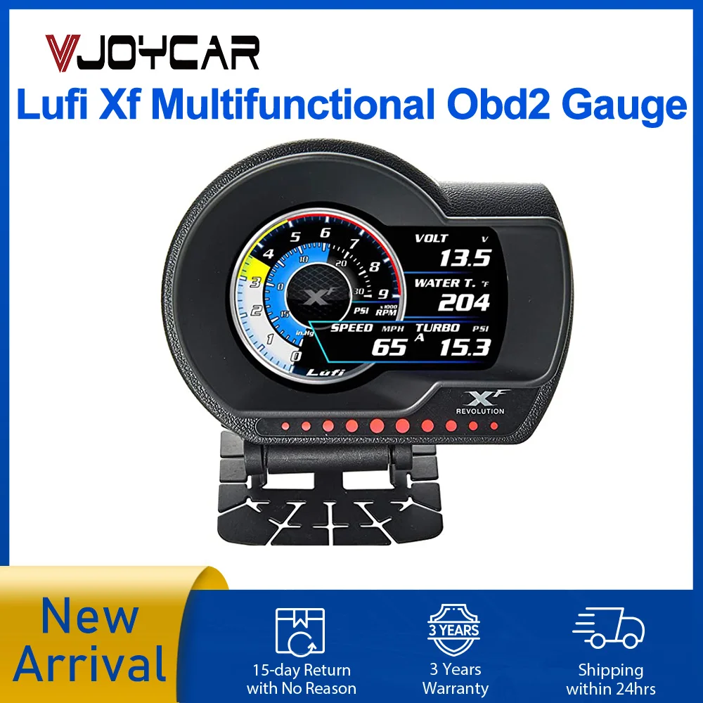 

Updated Lufi XF OBD2 HUD Gauge Total Mileage Multi-Function Smart Digital Auto Meter RPM Cool Temp. Turbo Boost Diagnosed Tool