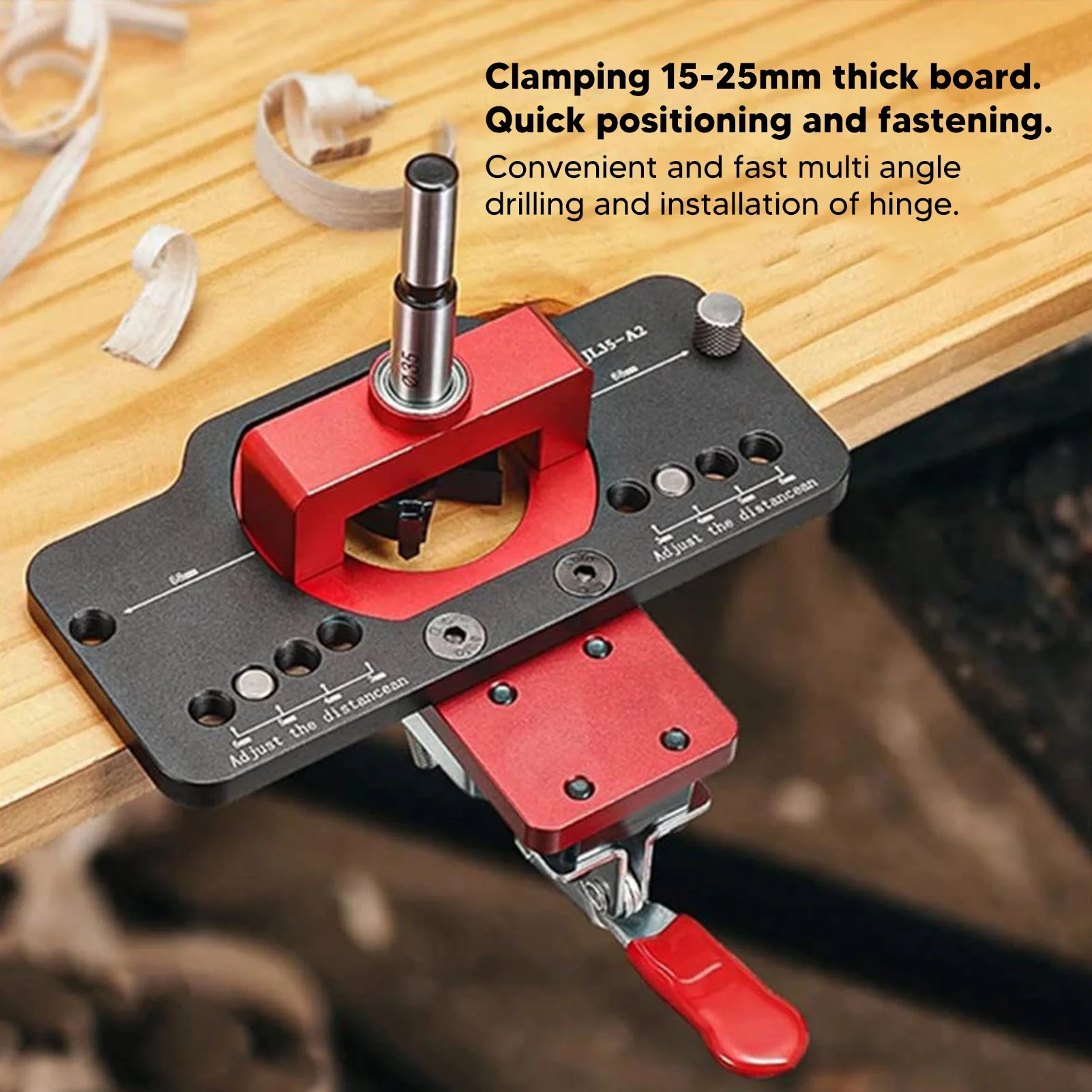 Boring Jig Hinge Jig Hole Drill   Hinge Jig 35mm Door Hinge Hole Drilling  Drill Bit Kit Set for Woodworking