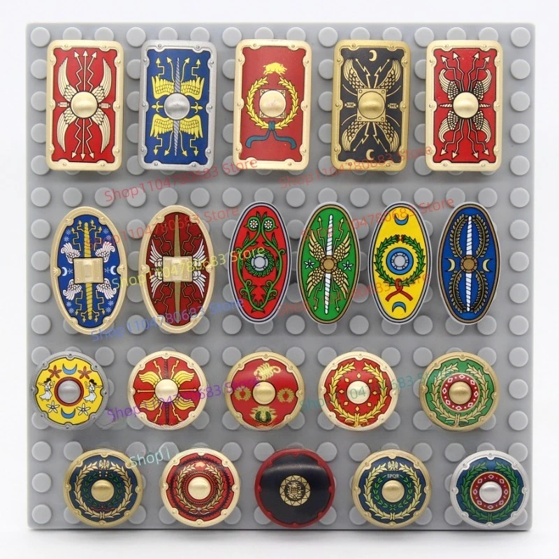 

MOC New Building Block Doll Mini Doll Medieval Shield Accessories Toy Gift Ornaments Collection