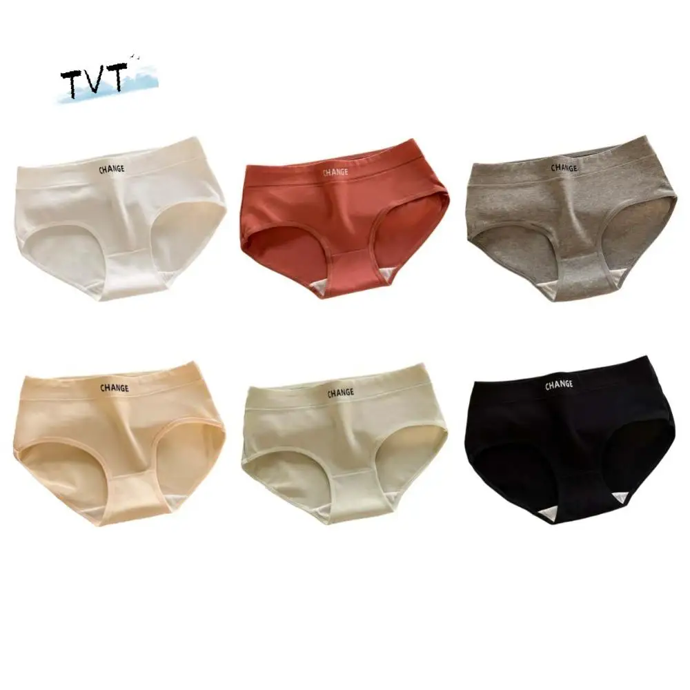 

English Letter Women Letter Cotton Panties Female Lingerie Seamless Letter Cotton Briefs Underwear Cotton Crotch