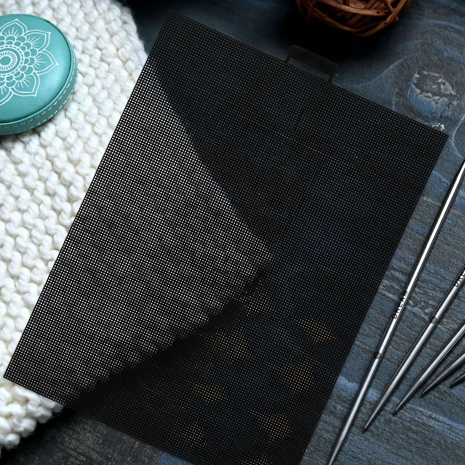 

6Pcs 3D Embroidery Mesh Sheets Plastic Grid Board for DIY Cross Stitch Crochet Knitting Sewing Craft Projects Needle Included