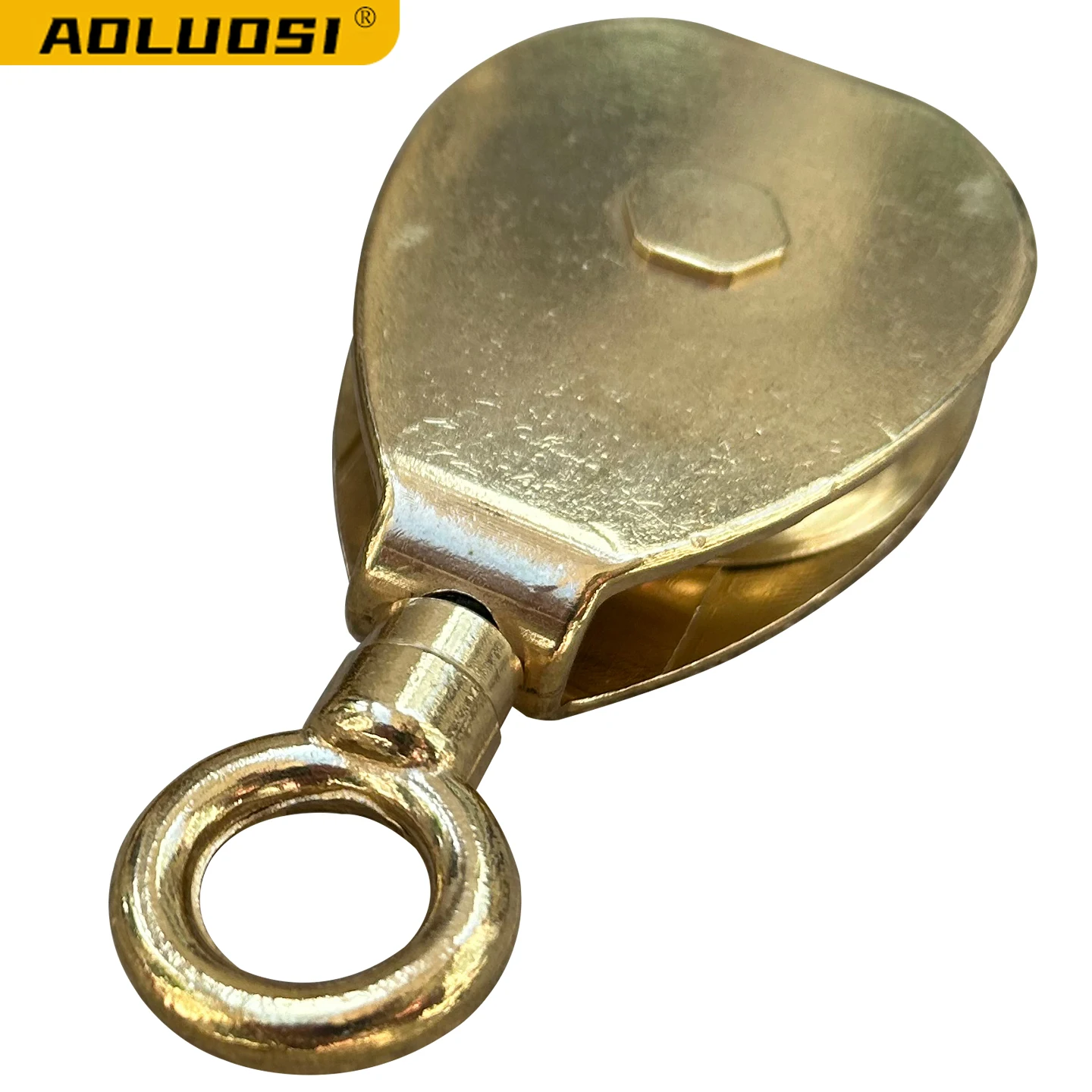 371586 Block Flag Brass 32mm Flag Copper Flag Block for Ships Flag Pulley Flagpole Pulley 371587 371588 view 4