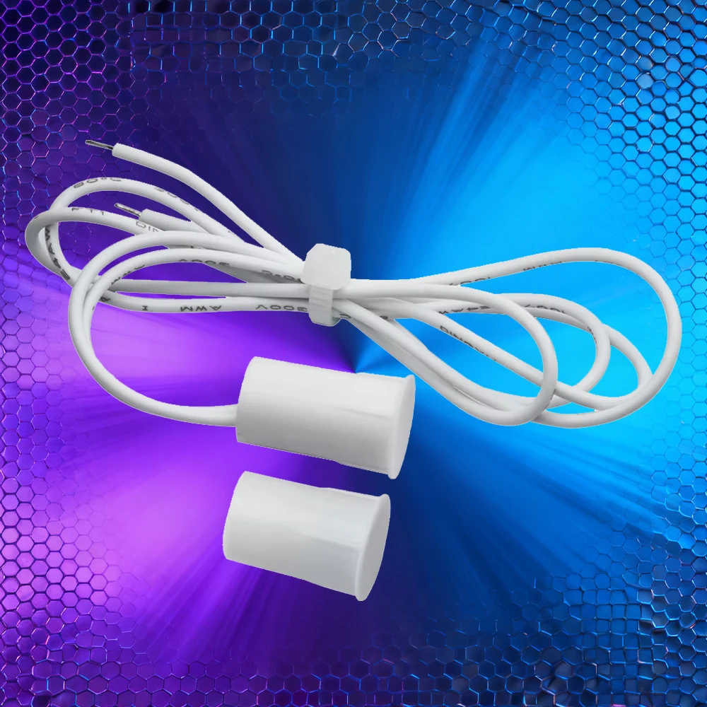 1 par de sensor magnético de alarme de porta/janela de segurança doméstica - RC-33/MC-33 interruptor reed embutido (DC 100V 300mA)