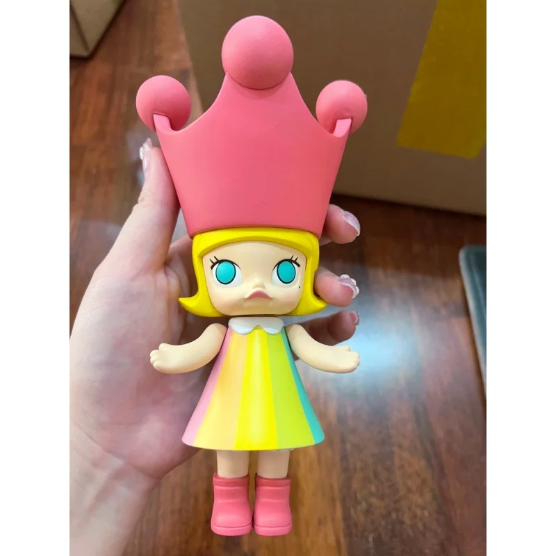 Original Royal Pink Crown Rainbow Skirt Molly 10th Anniversary Exclusive Figure Doll Art Toy Classic Treasure Collec