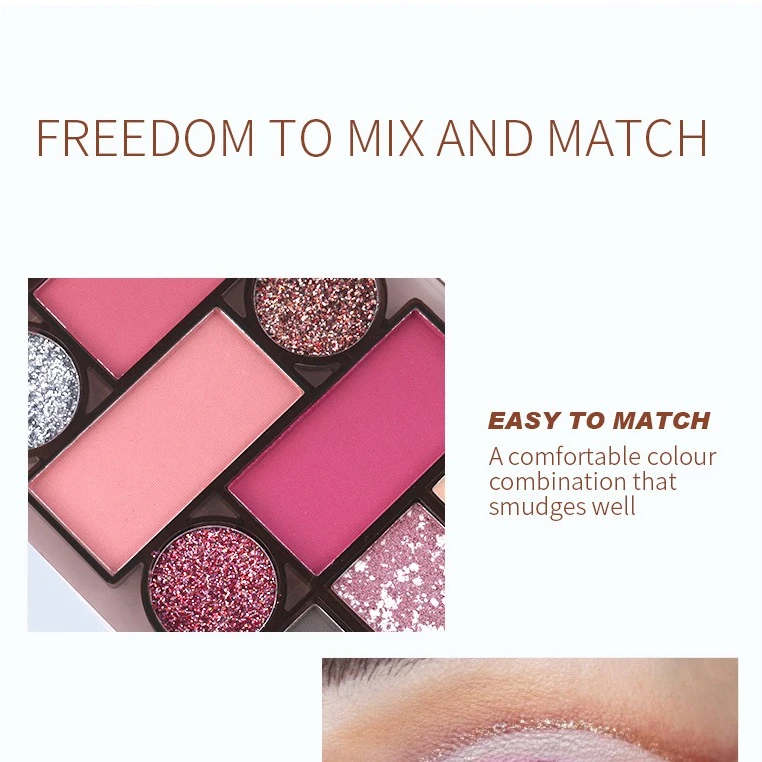 لوحة بودرة مكياج شاملة للوجه مكونة من 12 لونًا غير لامعة بيرليسسينت لون الأرض وأحمر الخدود وبودرة ظلال العيون #3