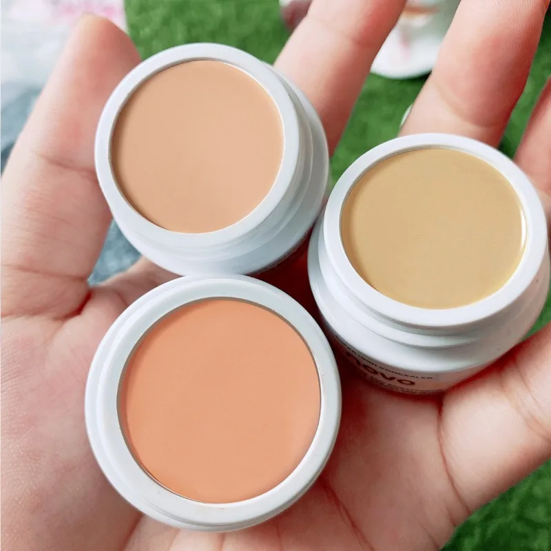 Concealer Foundation Cream Full Cover Dark Circles Acne Spots Whitening Moisturizing Waterproof Brighten Face Base Tone Makeup