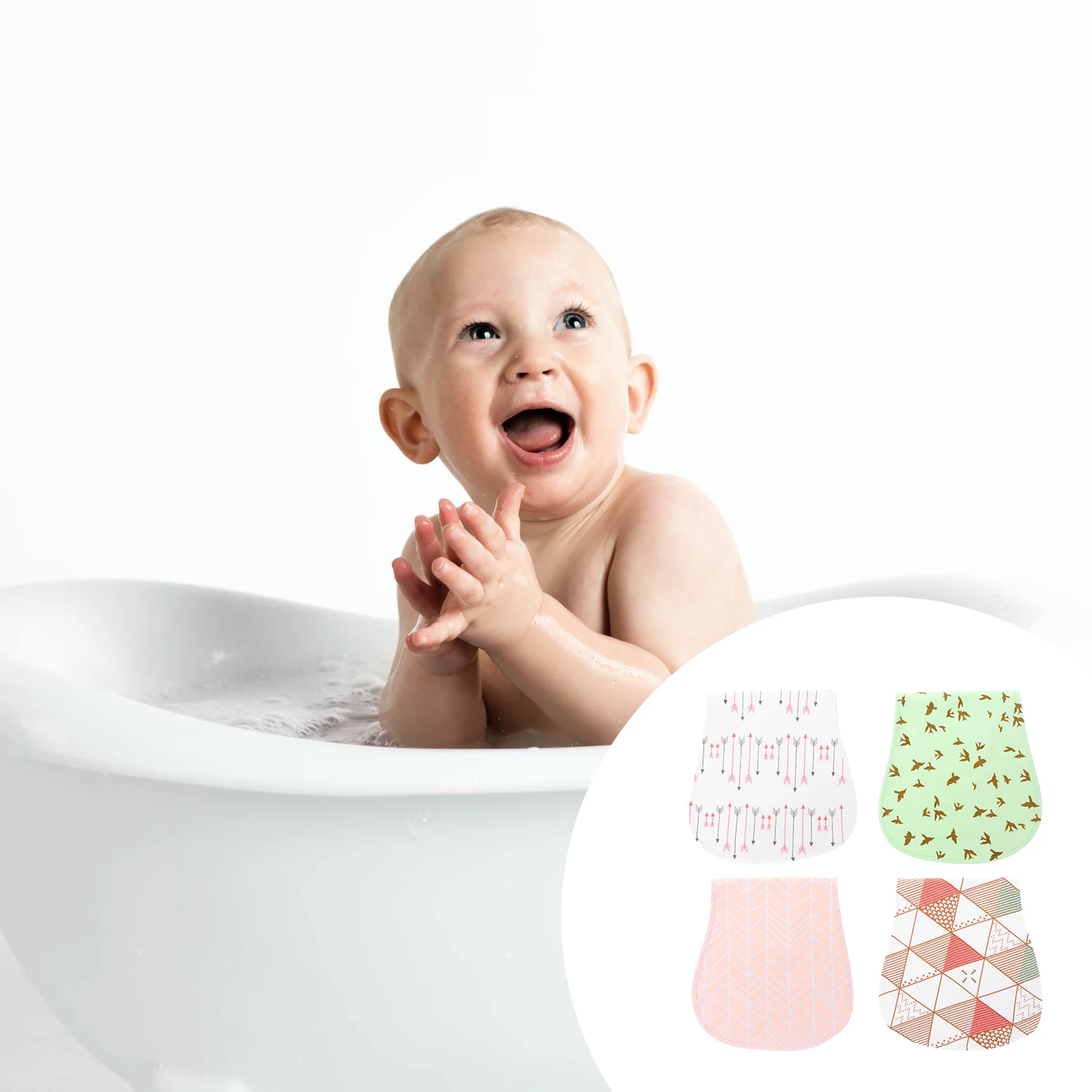 

3 Pcs Baby Bath Sponge Infant Newborn Cotton Kids Bathing Products Cleaning Sponges Cartoon Design Shower Froth Thick