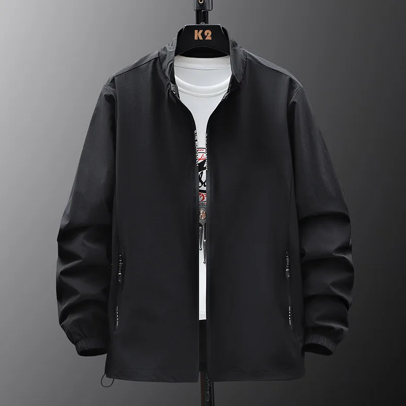 

High Quality Waterproof Stand Collar Jacket Autumn Winter New Fashion Men Casual Athletic Thick Warm Coat Loose Male Windbreaker