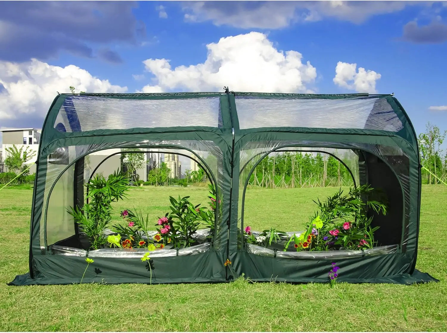 

Pop Up Greenhouse Cover Flower House Mini Gardening Plant Flower Sunshine Room Room,Backyard PVC Greenhouse Cover for Cold Frost