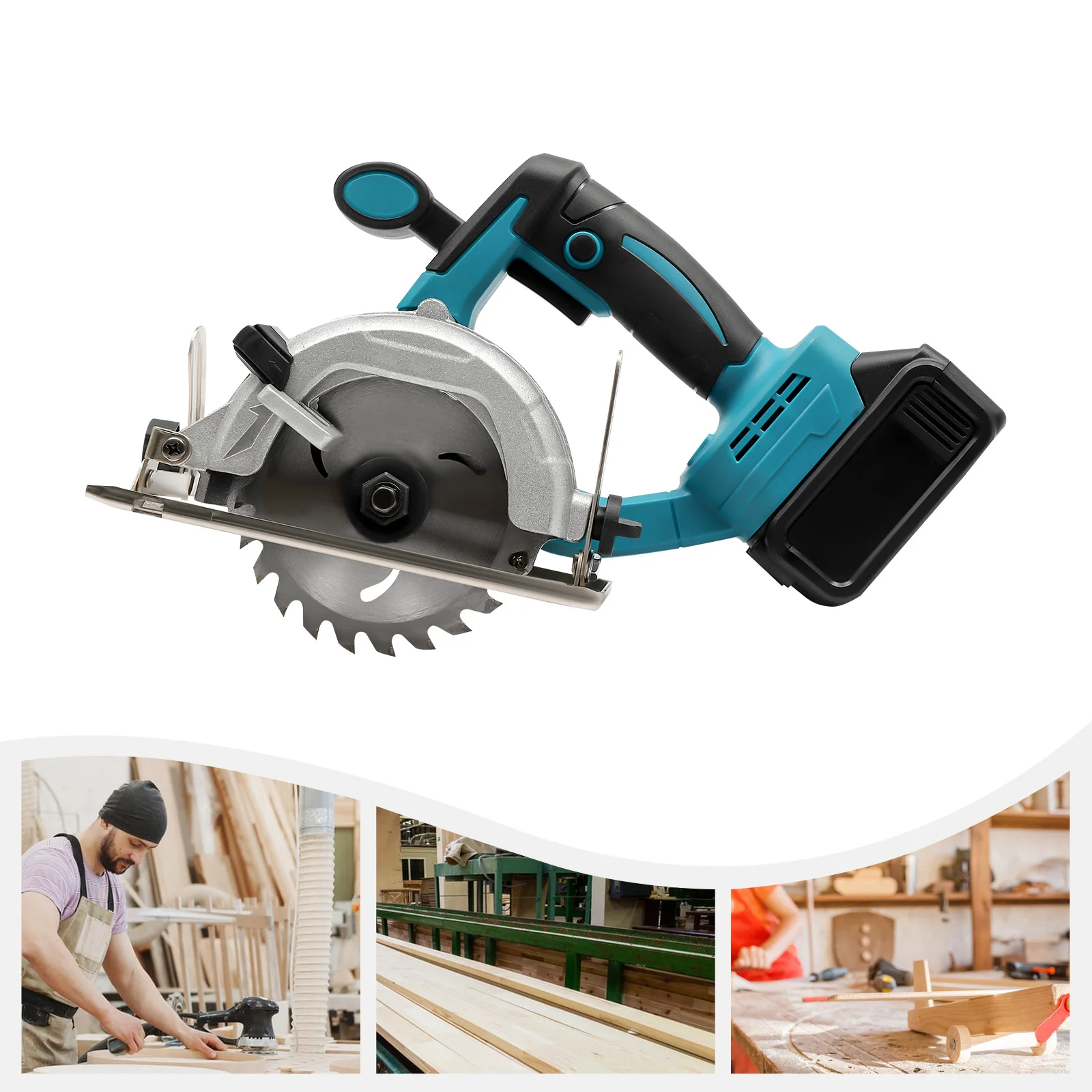 

Cordless Circular Saw 4000RPM, 0-45° Bevel Cutting, 4.9" Cordless Electric Saw with Charger, Parallel Guide, Cutting Blade